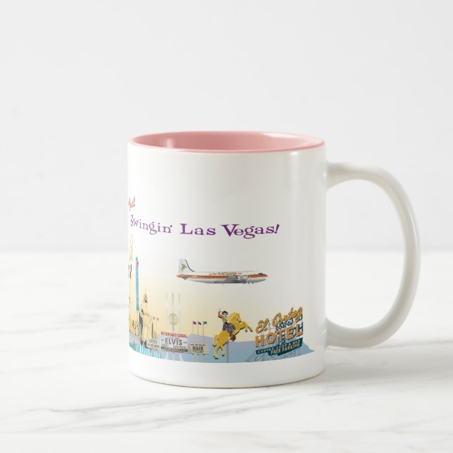 2 Couleurs Rétro tasse de Vegas (Droit)