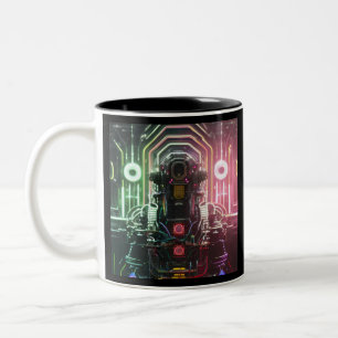 2 Couleurs Robot 1 black tasse à deux tons