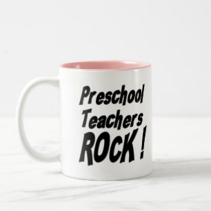 2 Couleurs Roche préscolaire de professeurs ! Tasse