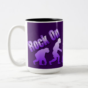 2 Couleurs Roche sur l'évolution de la tasse pourpre de logo