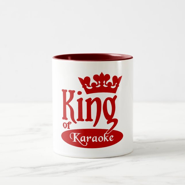 2 Couleurs Roi de tasse de karaoke - choisissez le style et (Centre)