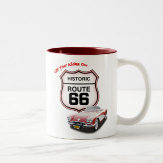 2 Couleurs Rouge de l'itinéraire 66 tasse de 15 onces