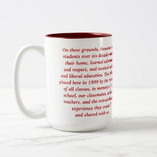 2 Couleurs Rouge de tasse d'école de pelouse de cerise