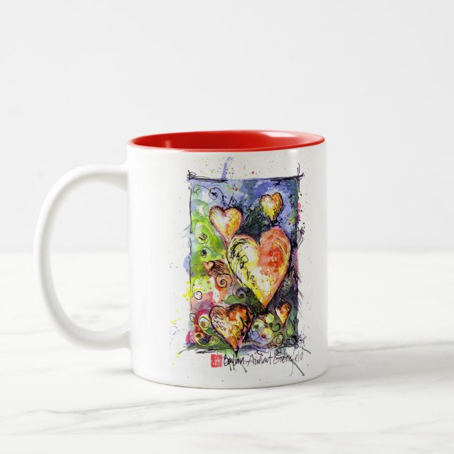 2 Couleurs "Royaume tasse de coeur" (Gauche)