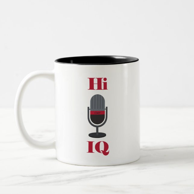2 Couleurs "Salut, QI " Tasse Cuer (Gauche)