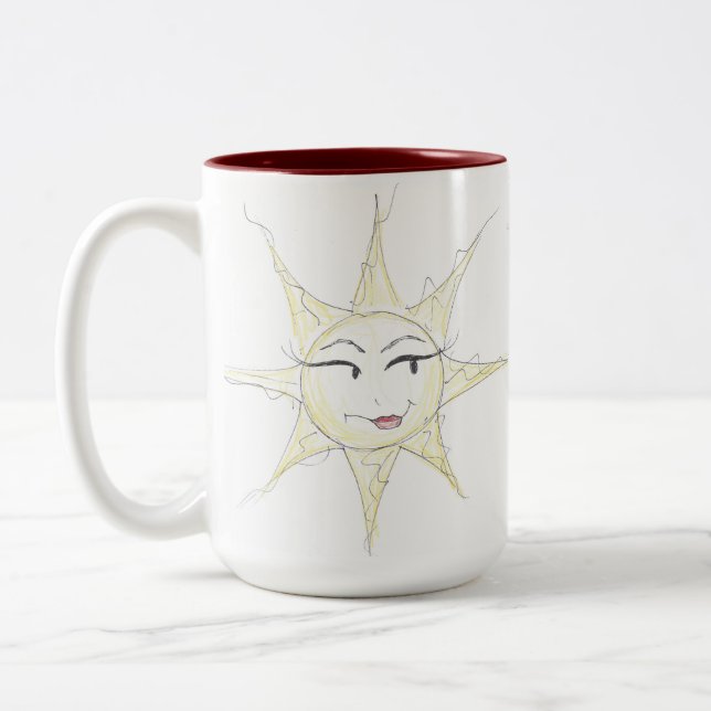 2 Couleurs Sassy sunshine tasse à café (Gauche)