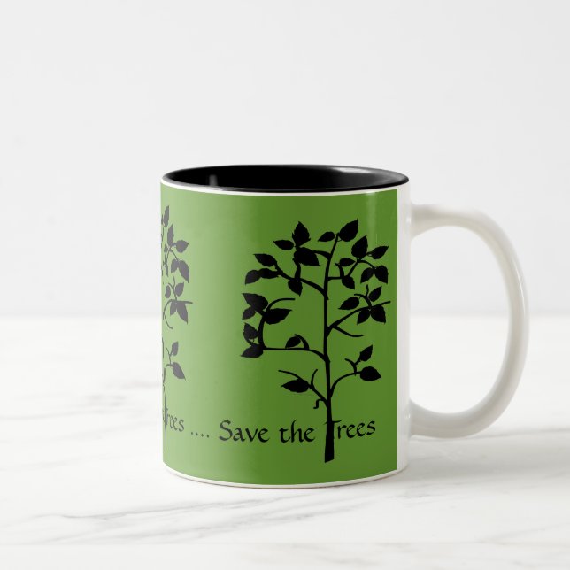 2 Couleurs Sauvez la tasse d'arbres (Droit)