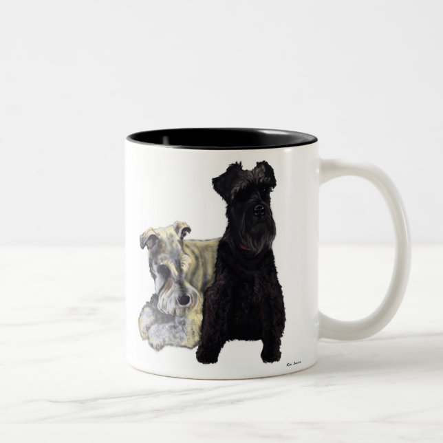 2 Couleurs Schnauzer - tasse (Droit)