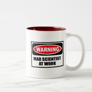2 Couleurs SCIENTIFIQUE FOU d'avertissement à la tasse de