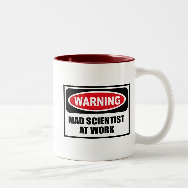 2 Couleurs SCIENTIFIQUE FOU d'avertissement à la tasse de (Droit)