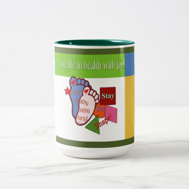 2 Couleurs "Séjour tôt tasse dans forme" (Centre)