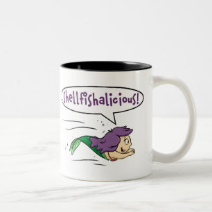 2 Couleurs Shellfishalicious ! Tasse (droitière)