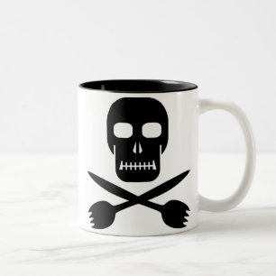2 Couleurs Skull de capitaine Cruel's et tasse de