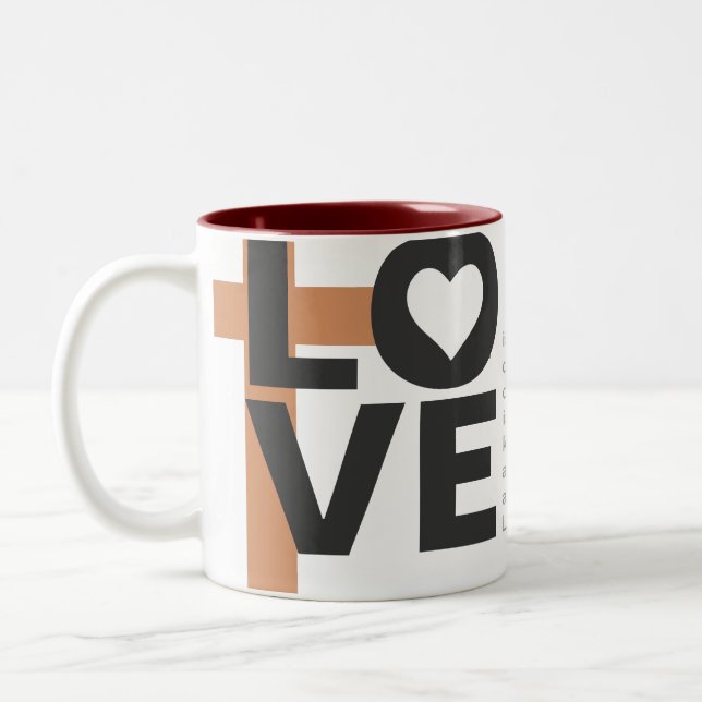2 Couleurs Son amour n'échoue jamais la tasse (Gauche)