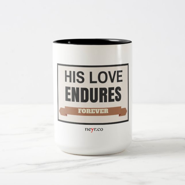 2 Couleurs Son amour supporte pour toujours la tasse de 15 (Centre)