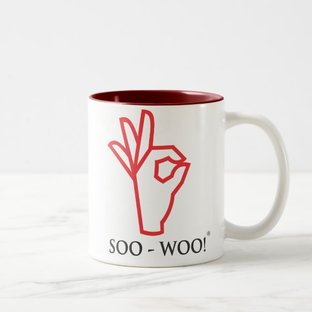 2 Couleurs SOO-WOO ! Tasse de café (Droit)