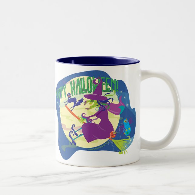 2 Couleurs Sorcière heureuse de Halloween de TASSE avec le (Droit)