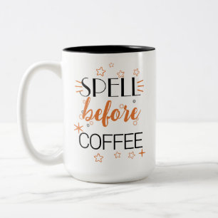 2 Couleurs Sort avant café Drôle de tasse de sorcière étoiles