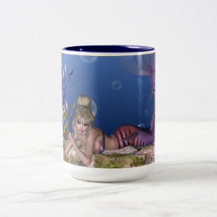 2 Couleurs Sous la tasse blonde d'imaginaire de sirène de me