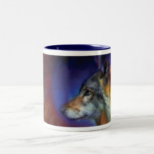 2 Couleurs Sous une tasse de lune bleue