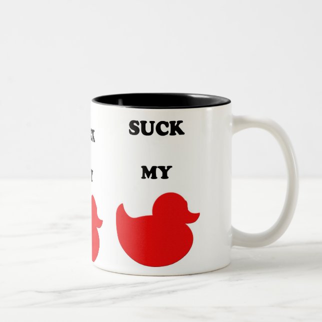 2 Couleurs Sucez ma tasse de café de canard (Droit)