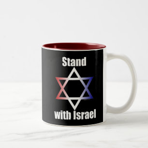 2 Couleurs Support avec la tasse de l'Israël