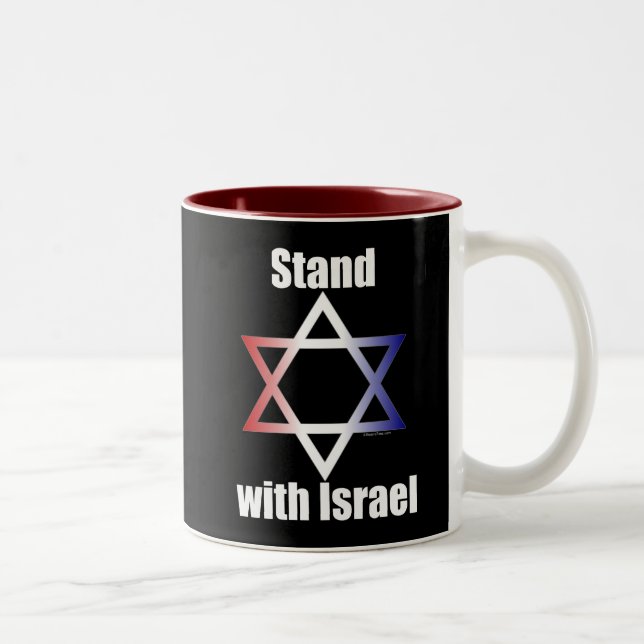 2 Couleurs Support avec la tasse de l'Israël (Droit)