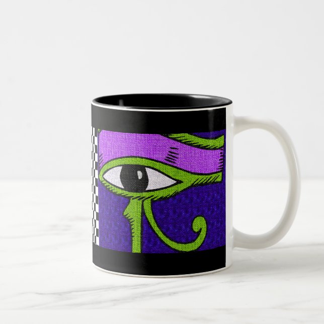 2 COULEURS SYMBOLE ÉGYPTIEN - TASSE DE CAFÉ (Droit)