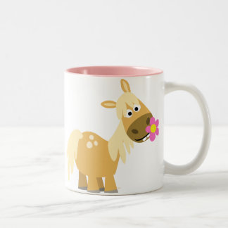 2 Couleurs Tapis de caricature et tasse de fleurs