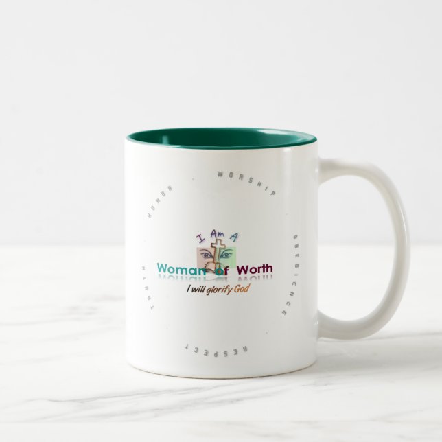 2 Couleurs Tasse 15oz (vert) de wow (Droit)