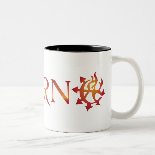 2 Couleurs Tasse #1 d'enfer (Droit)