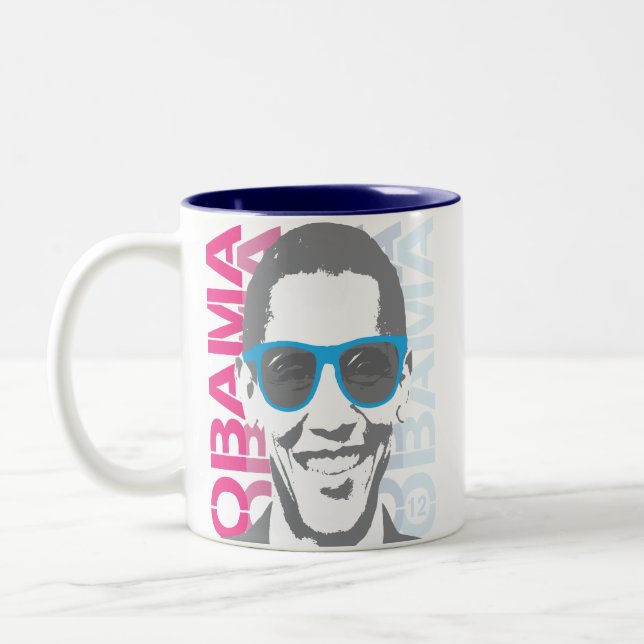 2 Couleurs Tasse 2012 de café fraîche d'Obama (Gauche)