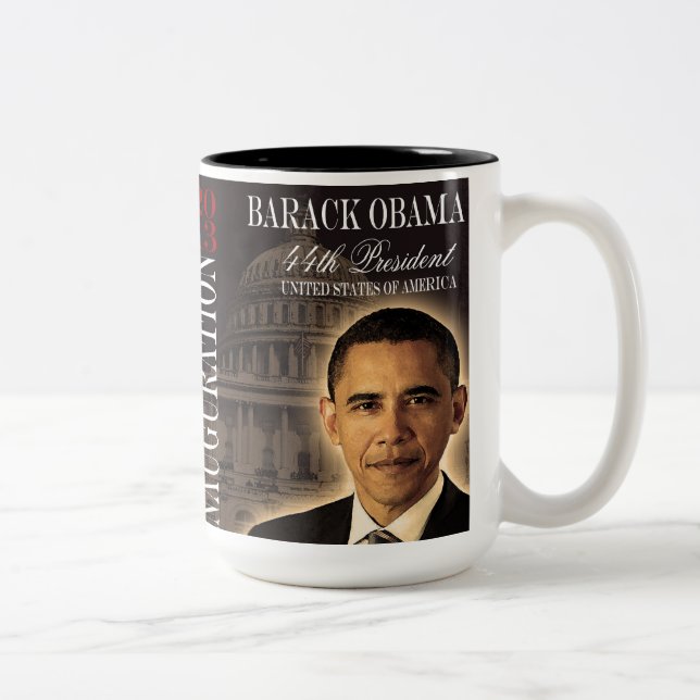 2 Couleurs Tasse 2013 commémorative d'inauguration de Barack (Droit)