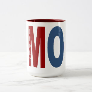 2 Couleurs Tasse 444ml blanc/bordeaux MISSOURI SPORT