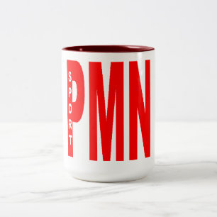 2 Couleurs Tasse 444ml blanc/bordeaux PIEMONTE SPORT ITALIE