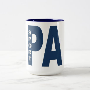 2 Couleurs Tasse 444ml  blanc/marine  PENNSYLVANIA  SPORT