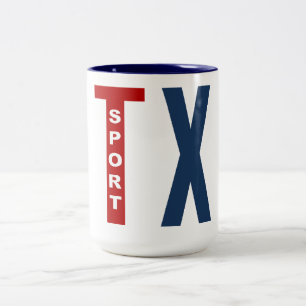 2 Couleurs Tasse 444ml blanc/marine TEXAS SPORT