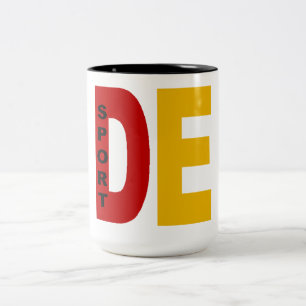 2 Couleurs Tasse 444ML blanc/noir ALLEMAGNE SPORT