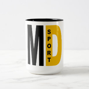 2 Couleurs Tasse 444ml  blanc/noir  MARYLAND  SPORT