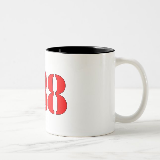 2 Couleurs Tasse 788 avec la course (Droit)
