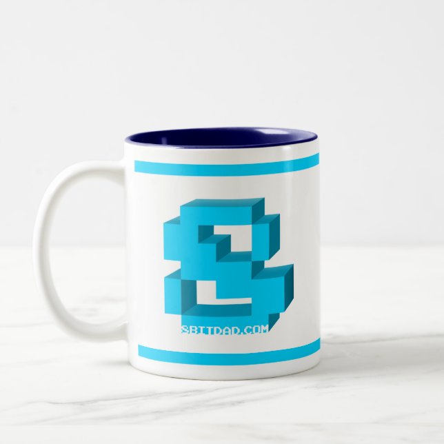 2 Couleurs Tasse à 8 bits de luxe de 2-Ton (Gauche)