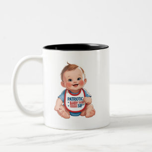 2 Couleurs Tasse à bec pour bébé patriotique - 1er juillet