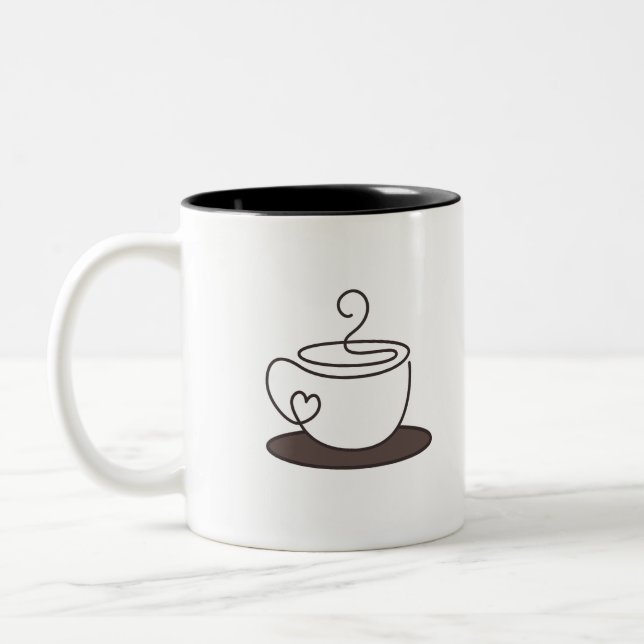 2 Couleurs Tasse à café (Gauche)