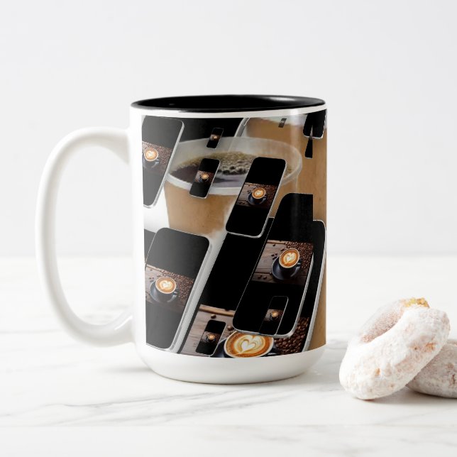 2 Couleurs Tasse à café (Avec donut)
