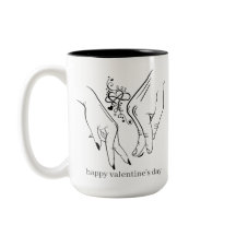 Tasse à café à deux tons heureuse Sainte-Valentin