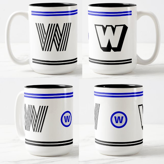 2 Couleurs Tasse à café à monogramme unique (Cadeau d'initial (Thoughtful gifts for her
)