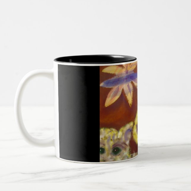 2 Couleurs Tasse à café adorable de Furry Cats (Gauche)