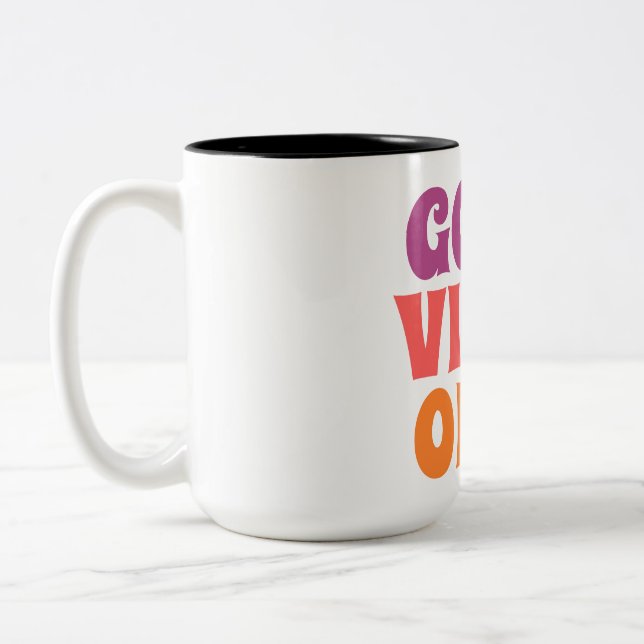 2 Couleurs Tasse à café avec de bonnes vibrations  (Gauche)