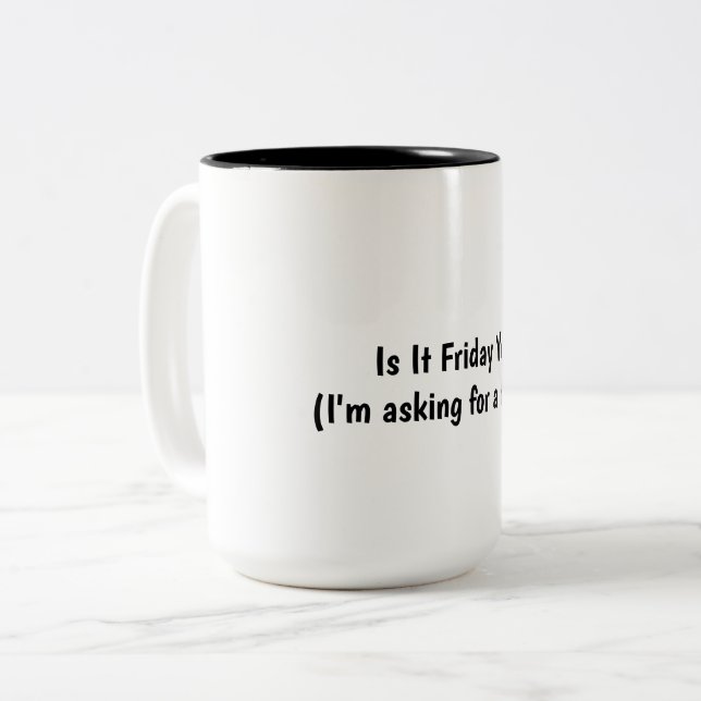 2 Couleurs Tasse à café avec humour (Devant gauche)
