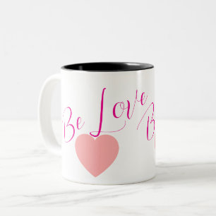 2 Couleurs Tasse à café Be Love Minimal Heart Inspiration q